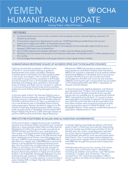 HUMANITARIAN UPDATE Covering 18 April – 6 May 2019 | Issue 7