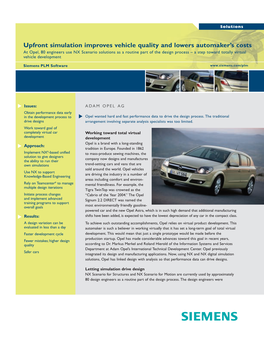 Adam Opel Case Study