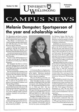 University of Wollongong Campus News 8 June 1994