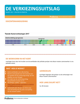 De Verkiezingsuitslag Maart 2017 - Politiek in Praktijk