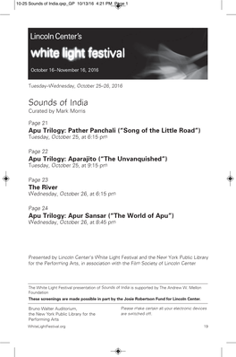 Sounds of India.Qxp GP 10/13/16 4:21 PM Page 1