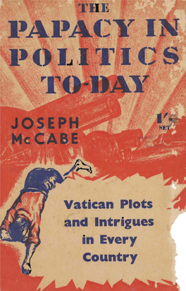 The Papacy in Politics Today