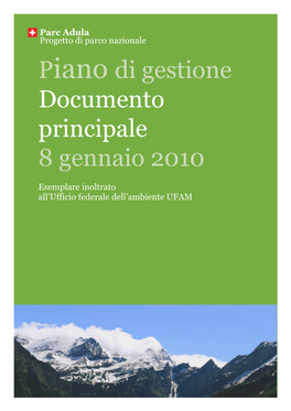 Piano Di Gestione – Documento Principale Data