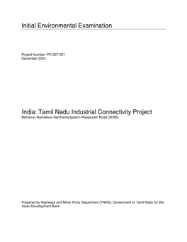 Tamil Nadu Industrial Connectivity Project Mohanur–Namakkal–Senthamangalam–Rasipuram Road (SH95)