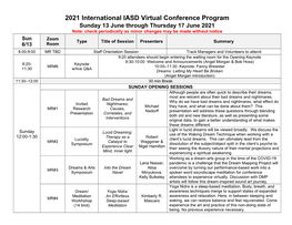 2021 International IASD Virtual Conference Program