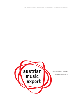 Jahresbericht 2017 Austrian Music Export