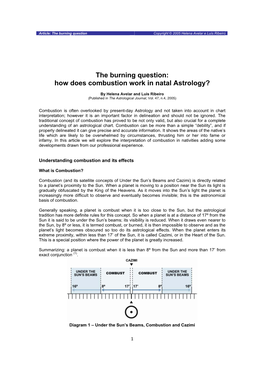The Burning Question: How Does Combustion Work in Natal Astrology?