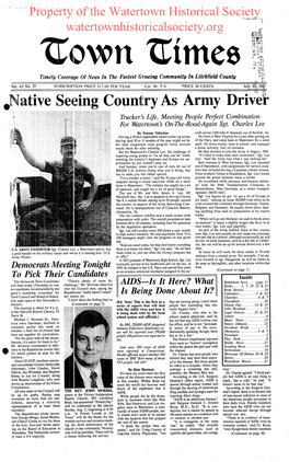 Jhative Seeing Country As Army Drivel- Trucker's Life, Meeting People Perfect Combination for Watertown's On-The-Road-Again Sgt Charles Lee