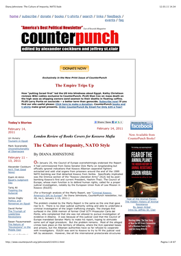 Diana Johnstone: the Culture of Impunity, NATO Style 12.03.11 14.34