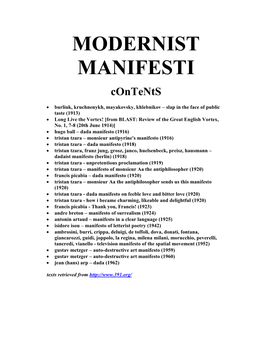 Modernist-Manifesto.Pdf