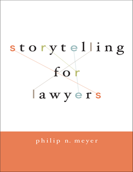 Story Telling for Lawyers