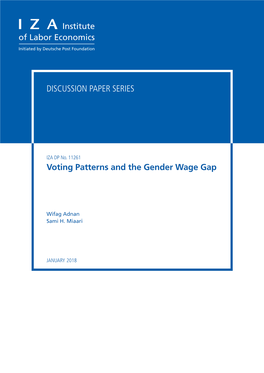 Voting Patterns and the Gender Wage Gap