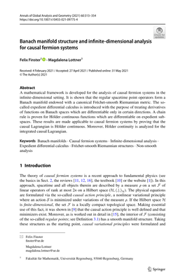 Banach Manifold Structure and Infinite-Dimensional Analysis For