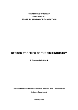 Sector Profiles of Turkish Industry