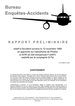 Rapport Préliminaire