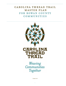 Carolina Thread Trail Master Plan for Rowan County Communities