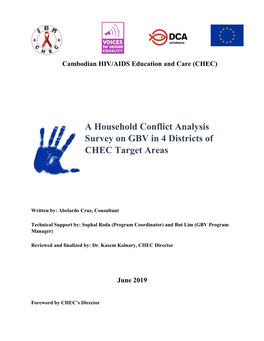 A Household Conflict Analysis Survey on GBV in 4 Districts of CHEC Target Areas