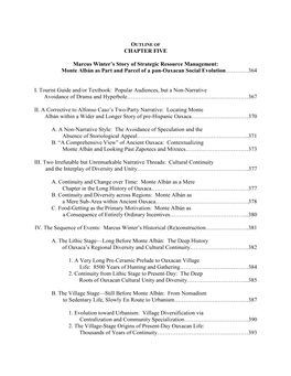 Structure of a Paper Or Book on Monte Alban