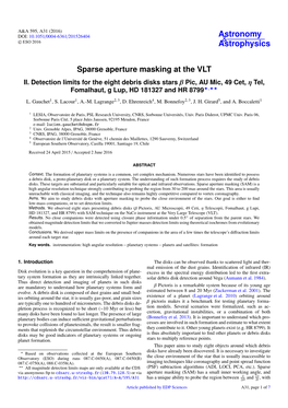 Sparse Aperture Masking at the VLT II