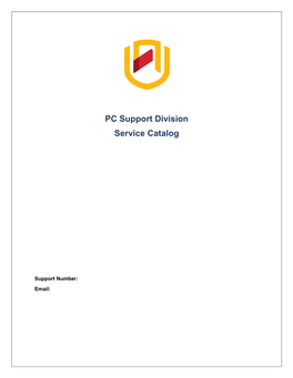 ICT Support Service Catalog