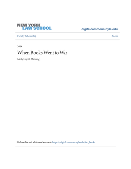 When Books Went to War Molly Guptill Manning