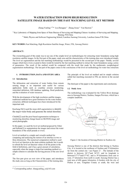 Water Extraction from High Resolution Satellite Image Based on the Fast Matching Level Set Method