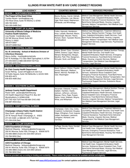 Illinois HIV Care Connect Regions