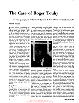 The Case of Roger Touhy