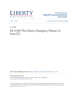 Liberty University Digitalcommons@Liberty University