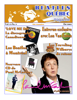 Vol. 13 No. 2 50E Numéro Été 2007