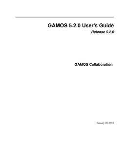 GAMOS 5.2.0 User's Guide