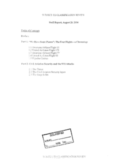 SUBJECTT-O CLASSIFICATION REVIEW Staff Report, August 26, 2004 Table of Contents Part 1. 