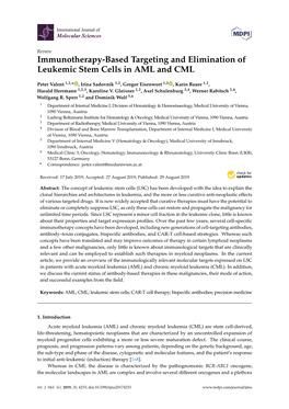 Immunotherapy-Based Targeting and Elimination of Leukemic Stem Cells in AML and CML