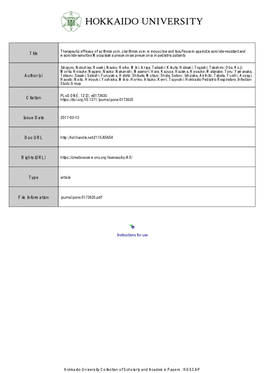 Mycoplasma Pneumoniae Pneumonia in Pediatric Patients