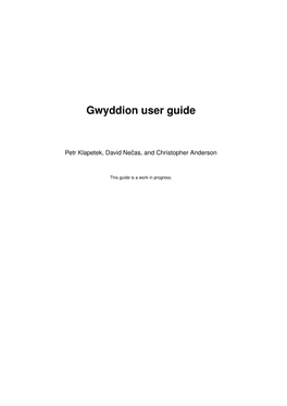 Gwyddion User Guide