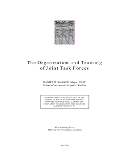 Organization and Training of Joint Task Forces