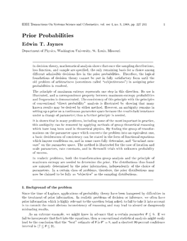 Prior Probabilities