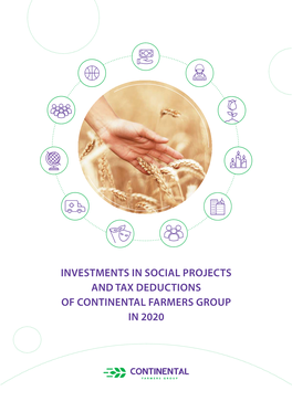 Investments in Social Projects and Tax Deductions of Continental Farmers Group in 2020 About the Company