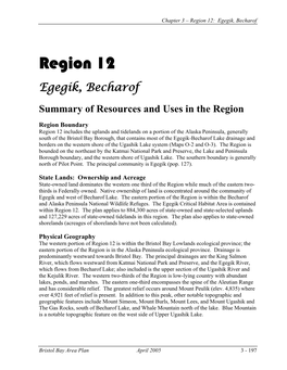 Region 12: Egegik, Becharof