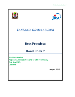 TANZANIA OSAKA ALUMNI Best Practices Hand Book 7