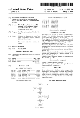 (12) United States Patent (10) Patent No.: US 6,272,559 B1 Jones Et Al