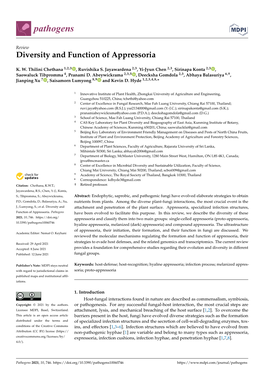 Diversity and Function of Appressoria