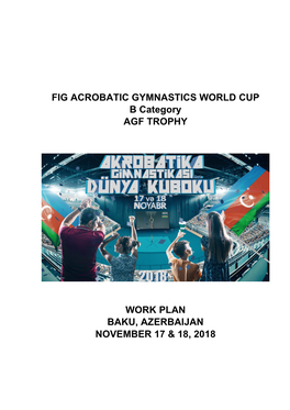FIG ACROBATIC GYMNASTICS WORLD CUP B Category AGF TROPHY