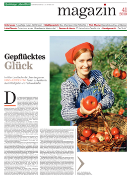 Im Alten Land Laufen Die Uhren Langsamer: HANS-JUERGEN FINK ﬂaniert Zur Apfelernte Durch Obstgärten Und Fachwerkdörfer