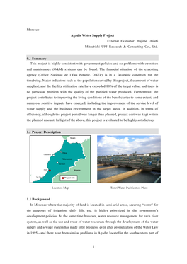 1 Morocco Agadir Water Supply Project External Evaluator