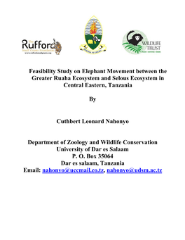 Ruaha Ecosystem and Selous Ecosystem in Central Eastern, Tanzania