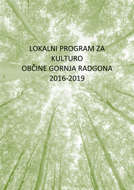 Lokalni Program Za Kulturo 2016 – 2019