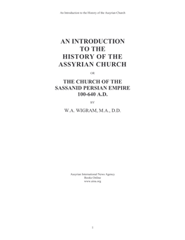 An Introduction to the History of the Assyrian Church