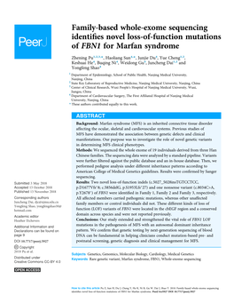 Family-Based Whole-Exome Sequencing Identifies Novel Loss-Of