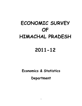 Economic Survey of Himachal Pradesh 2011-12